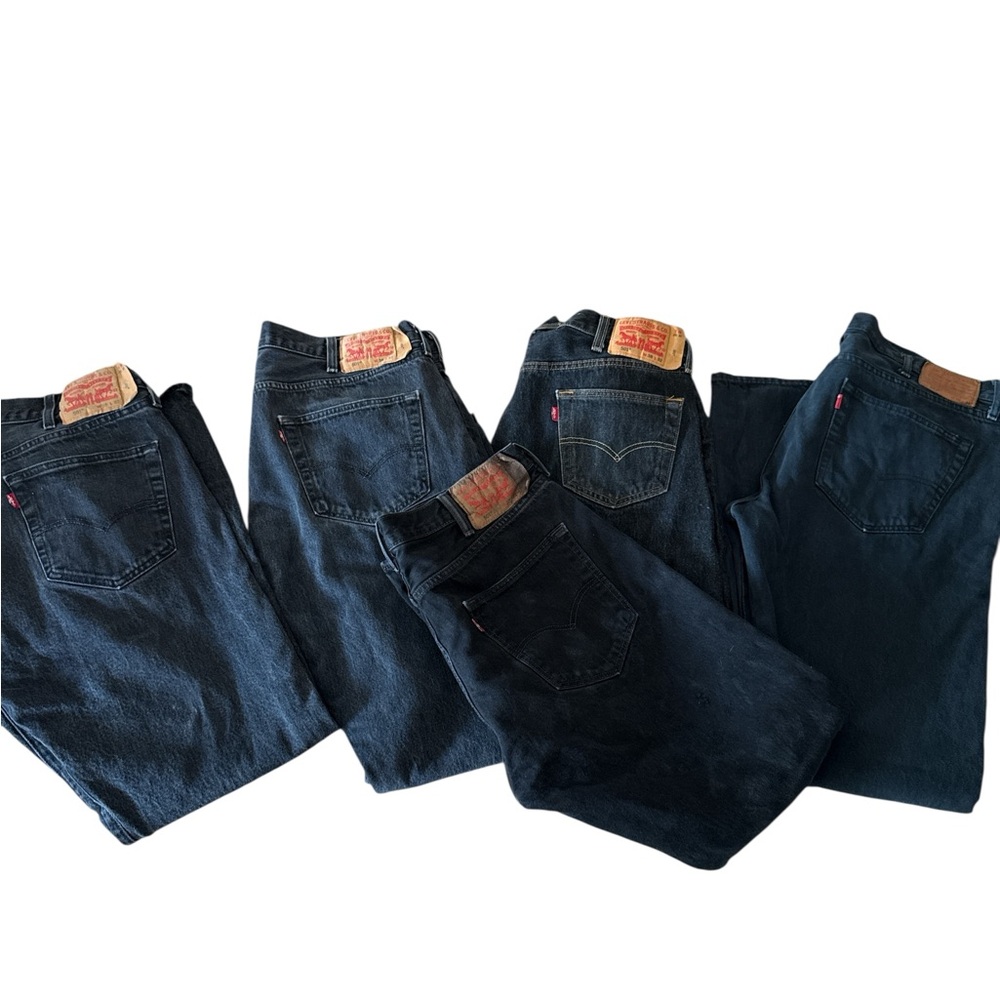 5 Men’s Levi’s 501 black 38x32 like New. FREE bracelet - Picture 2 of 5